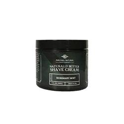 MNSC Rosemary Mint Naturally Better Shave Cream, Smooth Shave, Hypoallergenic Sensitive Skin Formula, Softer Skin, Prevent Nicks, Cuts, and Irritation, Handcrafted in USA, All-Natural & Plant-Derived