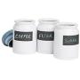 Mind Reader 3CJAR-BLU 3 pc Small Ceramic Lids, Round Canister, Food Storage Jar Container, One Size, Blue 3 Piece Set