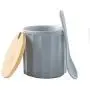 123Arts Ceramics Embossed Sugar Salt Storage Jar Seasoning Pot with Lid Spoon 123Arts Ceramics Embossed Sugar Salt Storage Jar Seasoning Pot with Lid Spoon