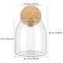 BESTONZON Glass Storage Jar with Airtight Food Storage Jar Storage Container for Candy Sugar Coffee Tea Beans Spice Salt(500ML)