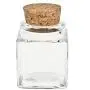 Bocal à épices Viva en verre avec bouchon en liège, utilisable comme bocaux et boîtes de rangement pour épices, sel, etc., Verre, Jaune, 50 ml