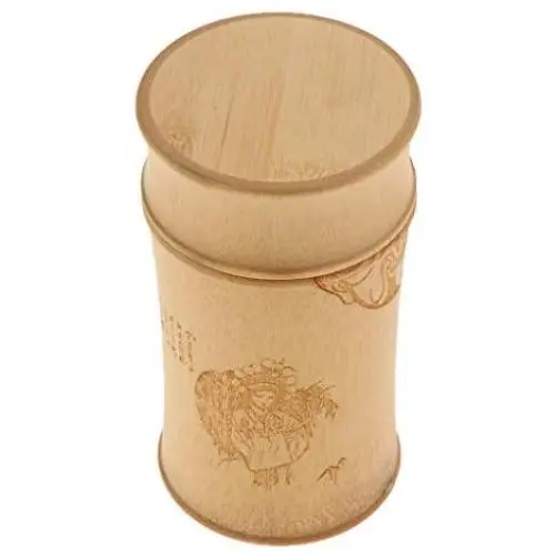 joyMerit Wooden Bamboo Jar Lided Canister For Bathroom & Kitchen Teaware Food Storage - g