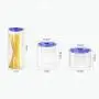 LOCGFF 3 Pack Glass Storage Jars with Sealed Lids, Bpa Free High Borosilicate Glass Cookies Jars, for Candy, Cookie, Rice, Sugar, Flour, Pasta, Nuts LOCGFF 3 Pack Glass Storage Jars with Sealed Lids, Bpa Free High Borosilicate Glass Cookies Jars, for Candy, Cookie, Rice, Sugar, Flour, Pasta, Nuts