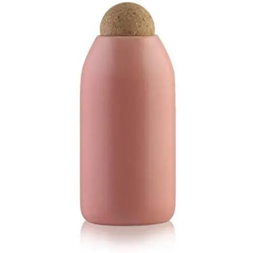 Luftdichte Kugelgläser mit Deckeln – Kleine Keramik-Behälter für Küche, Rustikaler Heimdekor, Pantry-Organisation und Lagerung für Tee, Snacks, Zucker, Kaffee, Gewürze, 1,2L (Farbe: Rosa)