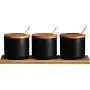 HEMFV Spice Jars, Ceramic Food Storage Spice Containers with Bamboo Lid- Porcelain Jar- Perfect Canister for Sugar Bowl, Seasoning HEMFV Spice Jars, Ceramic Food Storage Spice Containers with Bamboo Lid- Porcelain Jar- Perfect Canister for Sugar Bowl, Seasoning