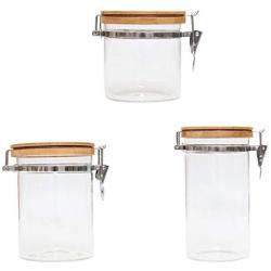 Household Glass Storage Tank Sealed Clip Cover Transparent Storage Jar Food Storage Bottle,550Ml