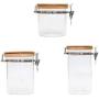 Household Glass Storage Tank Sealed Clip Cover Transparent Storage Jar Food Storage Bottle,550Ml