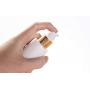2Pcs 100ML/3.3 oz Empty Refillable Glass Lotion Bottles Pump Press Bottle White Upscale Travel Cosmetic Container Dispenser for Foundation Essential Oils Cream