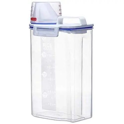 Yeldou Rice Storage Container, Rice Storage Bin Airtight Food Container, BPA Free Plastic Rice Container Bin, Cereal Grain Organizer Box with Measuring Cupfor Storing Rice, Flour, Dry Food and More Yeldou Rice Storage Container, Rice Storage Bin Airtight Food Container, BPA Free Plastic Rice Container Bin, Cereal Grain Organizer Box with Measuring Cupfor Storing Rice, Flour, Dry Food and More