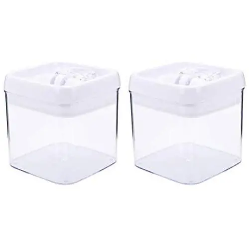 Hemoton 2pcs Plastic Containers With Lids,Plastic Storage Jars Round Containers Organizer for Nuts Tea Spice Dry Food(0.9L) Hemoton 2pcs Plastic Containers With Lids,Plastic Storage Jars Round Containers Organizer for Nuts Tea Spice Dry Food(0.9L)