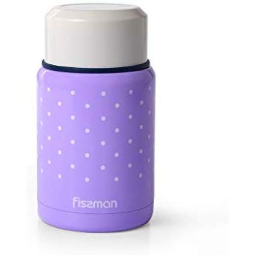Fissman Lunch Food Jar 500ml 16.9oz, Vacuum Insulated Stainless Steel Lunch Thermos (Purple)