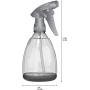 BAR5F Plastic Spray Bottle, 12 oz | Leak Proof, Empty, Trigger Handle, Adjustable Fine to Stream Output, Refillable, Heavy Duty Sprayer for Hair Salons & Spas, Household Cleaners, Cooking | Smoke Grey