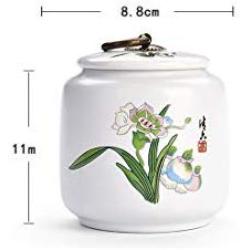 Retro Wash Painting Ceramic Tea Storage Box Tea Jar 8.811Cm Candy Jar For Dried Fruit Tin Food Spices 1Pc Storage Box Container,Gaojieyulan