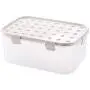 Grain Storage Box,Household Kitchen Plastic Withcovered Transparent Jar Miscellaneous Grain Storage Cans for Grains Storage,White