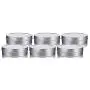 8 oz Metal Steel Tin Flat Container with Tight Sealed Twist Screwtop Cover (6 Pack)