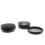 JKLcom 2 oz.Tins Black Aluminum Metal Tin Round Screw Top Lid Containers Jars Metal Storage Tin Jars Aluminum Tin Cans Travel Storage Tins,for Lip Balm DIY Cosmetics Salves,2 oz./2 Ounce/60 ML,12 Pack