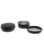 JKLcom 2 oz.Tins Black Aluminum Metal Tin Round Screw Top Lid Containers Jars Metal Storage Tin Jars Aluminum Tin Cans Travel Storage Tins,for Lip Balm DIY Cosmetics Salves,2 oz./2 Ounce/60 ML,12 Pack