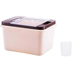 Home Plastic Food Kitchen Container Sealed Crisper Grains Tank Storage Kitchen Sorting Rice Storage Box Container Jars,Chocolate