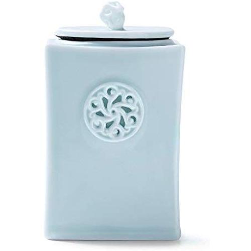 Food Storage Containers with Lids Airtight Bpa Free Large, Ceramic Pottery Cereal Containers Canister Cookie Jar for Kitchen Pantry Organization Candy Bulk, 500mL (Color : Blue)