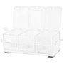 Storage Box Flip Cover Design Seasoning Rack Container Moisture Proof Transparent Condiment Jar Kitchen Tool,Clear