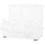 Storage Box Flip Cover Design Seasoning Rack Container Moisture Proof Transparent Condiment Jar Kitchen Tool,Clear