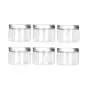 6 Jars en Plastique Transparents de 120ml (4oz) avec Couvercle en Aluminium Argenté pour Cosmétiques, Crèmes, Lotion, Pommade, Boîtes. 6 Jars en Plastique Transparents de 120ml (4oz) avec Couvercle en Aluminium Argenté pour Cosmétiques, Crèmes, Lotion, Pommade, Boîtes.
