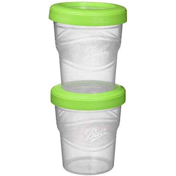 Ball 16 oz. Pint Clear Round Plastic Freezer Jar with Leak