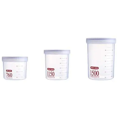 UPKOCH Plastic Canister with Lid Airtight Food Storage Flour Sugar Containers Sealing Bottle 1pc 3PCS Red???760ml+1150ml+1500ml??‰ UPKOCH Plastic Canister with Lid Airtight Food Storage Flour Sugar Containers Sealing Bottle 1pc 3PCS Red???760ml+1150ml+1500ml??‰