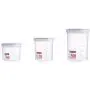 UPKOCH Plastic Canister with Lid Airtight Food Storage Flour Sugar Containers Sealing Bottle 1pc 3PCS Red???760ml+1150ml+1500ml??‰ UPKOCH Plastic Canister with Lid Airtight Food Storage Flour Sugar Containers Sealing Bottle 1pc 3PCS Red???760ml+1150ml+1500ml??‰
