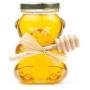 Nakpunar 12 pcs 9 oz Glass Bear Jars with Black Lids for Honey, Candies, Piggy Banks (12, Black)