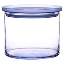 Sealed Glass Storage Jar Food Grains Transparent Bottle Tea Coffee Seal Storage Cans DELICATEWNN (Capacity : Blue 450ml)