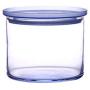 Sealed Glass Storage Jar Food Grains Transparent Bottle Tea Coffee Seal Storage Cans DELICATEWNN (Capacity : Blue 450ml)