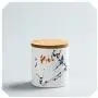 Natural Bamboo Lid Tea Caddy Portable Travel Tea Cans Tea Canister Sealed Storage Bottles Spice Food Jars Home Decor,F