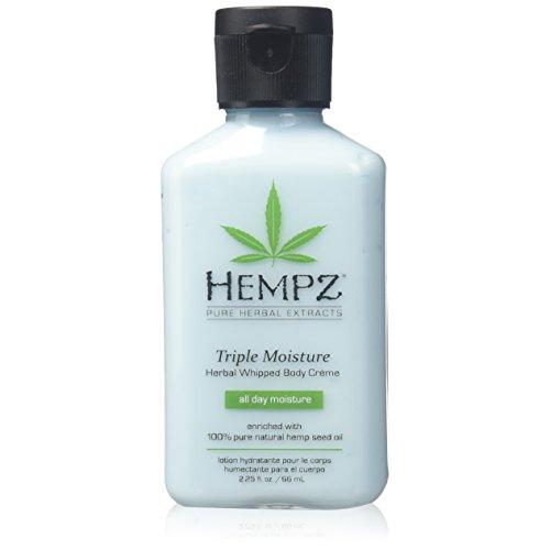 Hempz Natural Triple Moisture Herbal Whipped Body Creme with 100% Pure Hemp Seed Oil for 24-Hour Hydration - Moisturizing Vegan Skin Lotion with Yangu Oil, Peach and Grapefruit - Enriched Moisturizer