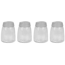 Spice Jar Condiment Jars Seasoning Box Condiment Storage Container Bottle Storage Container Glass Seasoning Bottles Jars 4 Boxes Set Kitchen Tool Accessories