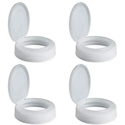 reCAP Mason Gläser Deckel, Regular Verschluss, Natur, 4er Pack – BPA-frei, in den USA hergestellt. Ball Mason Jar Deckel für Zubereitung, Servieren und Aufbewahrung, Spill-Proof, aus sicheren, bruchsicheren Materialien.