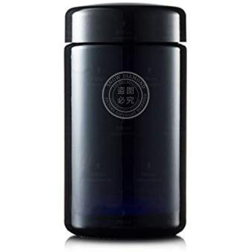 Snow Diamond 300ml (10 fl oz) Black Violet Ultraviolet Glass Wide Mouth Screw Top Jar Premium UV Protected Storage and Smell Proof Herb Container (1, 300ml)