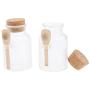 LoveinDIY 2pcs 10.5 oz Empty Plastic Sugar/Spice/Salt Jars with Wooden Spoon
