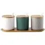 TNKML Ceramic Sauce Jar Set Seasoning Box Sugar Bowl Salt Sauce Spice Jar Cruet Storage Tank Kitchenware Spice Container-C