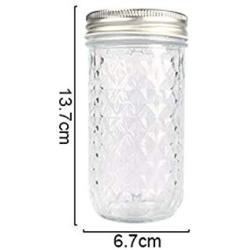 130~780Ml Mason Jar Glass Cup Beverage Mug With Lid Straw Summer Ice Cream Fruit Cold Drinking Jars Juice Cup Gifts Icecream Jar,350Ml