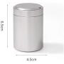 Portable Frosted Alloy Mini Round Tea Sealed Cans Coffee Powder Storage Container Tins with Lid Silver