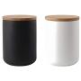 Liitrton 2 Pack Ceramic Food Storage Jar with Airtight Seal Lid Kitchen Canister Holder for Coffee Spice Snacks