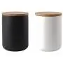 Liitrton 2 Pack Ceramic Food Storage Jar with Airtight Seal Lid Kitchen Canister Holder for Coffee Spice Snacks