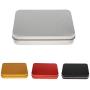 joyMerit Small Tin Box Container, Rectangular Tin Storage Case - 1.5 x 8.5 x 2.3 cm, Silver
