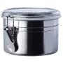 Food Storage Containers Stainless Steel Kitchen Coffee Canisters Jars with Clear Sealing Lid and Locking Clamp,Pantry Organization and Storage for Tea Snacks Sugar Silver 4 Sizes Optional