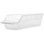 Nivalkid Kitchen Refrigerator Space Saver Organizer Slide Shelf Rack Storage Sundries Sorting Box Basket Tanks Dry Goods Storage Crisper Sealed Cans Moisture-proof Food (White)