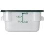 Carlisle 1073002 StorPlus Square Food Storage Box, Container Only, 2 Quart, White (Pack of 6)