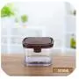 Kitchen Multi Grain Storage Tank Plastic Transparent Sealed Cans Tea Cans Milk Powder Snack Storage Box Seasoning Jar Wf618432,Brown 300Ml
