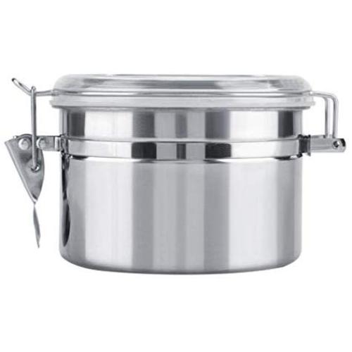 DIABO Stainless Steel Airtight Canister Sealed Storage Jar Tank with Clear Lid Vacuum Sealed Food Storage Container, Tea Coffee Sugar Flour Canisters