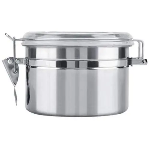Contenitore en acier inoxydable ENCOCO Hermétique avec Couvercle Transparent pour Stockage de Sucre, Thé, Café, Graines Contenitore en acier inoxydable ENCOCO Hermétique avec Couvercle Transparent pour Stockage de Sucre, Thé, Café, Graines
